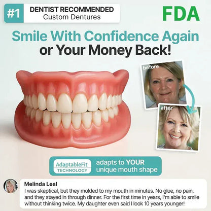 Ends Today: 70% OFF! ⏰Medical Full Denture with Strong Suctiond🦷Obtain American Dental Association (ADA) Certification