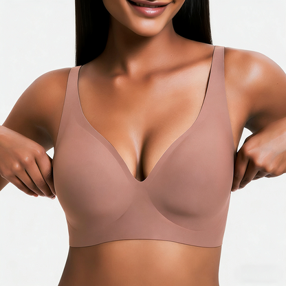 Deep V Seamless Push Up Bra - Wireless & Comfortable Bralette