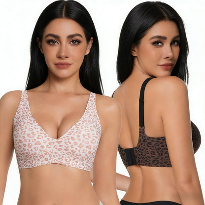 Deep V Seamless Push Up Bra - Wireless & Comfortable Bralette
