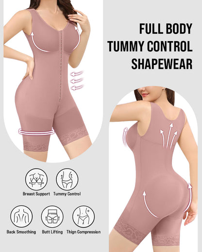 Double Compression Tummy Control Shapewear With Bra