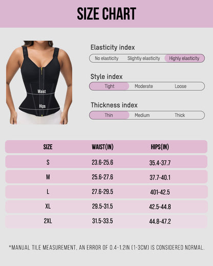 Double-Layer Tummy Control Waist Shaper Girdle With Bra