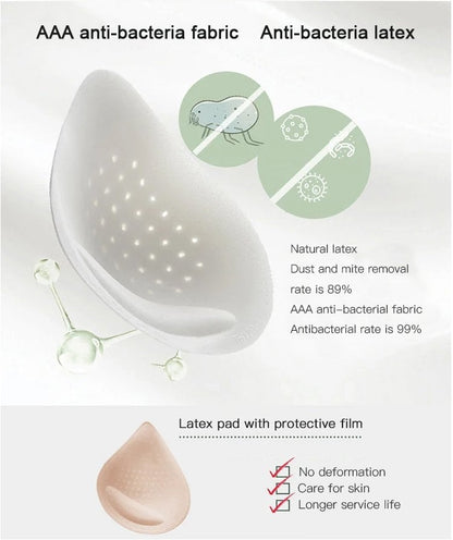 Ribbed push-up bra with adjustable straps for women