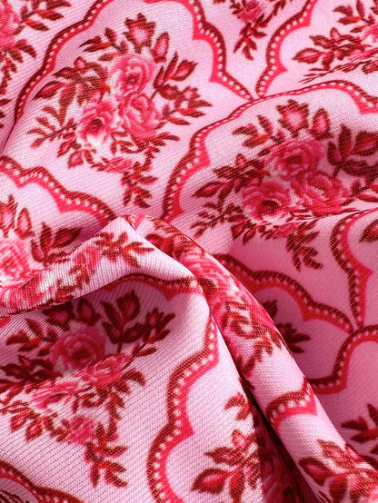 Two-Piece Set Women's Floral Print Bikini Set, Casual Fashion Chic Swimsuit Set for Beach Holiday Vacation, Ladies Summer Clothes