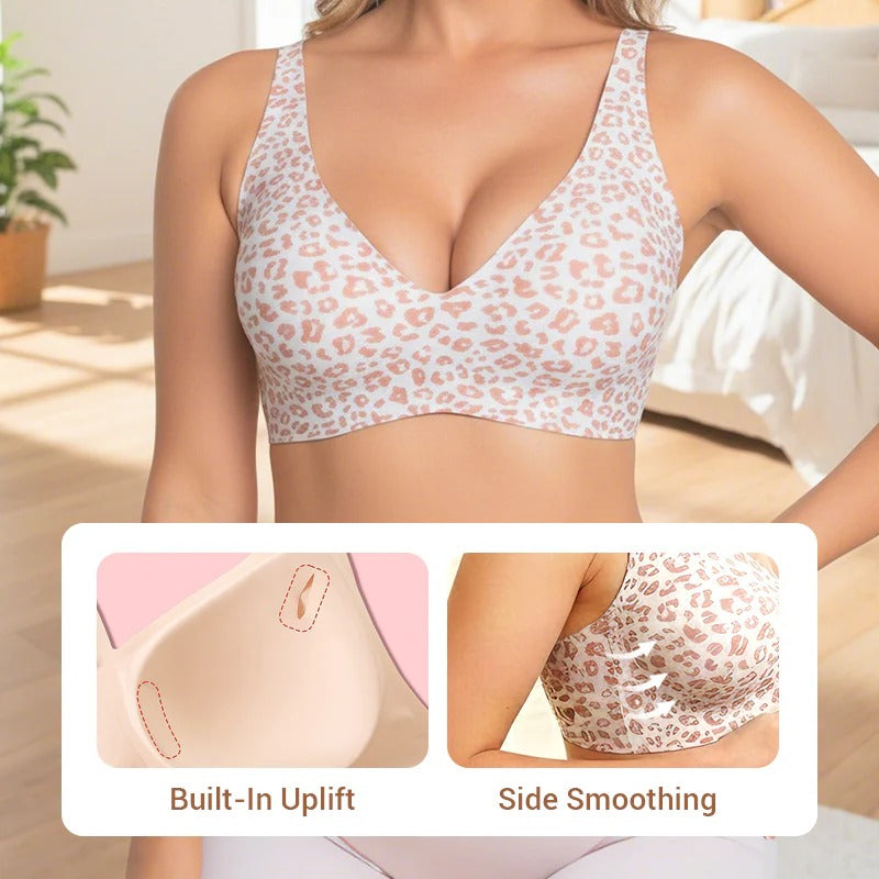 Deep V Seamless Push Up Bra - Wireless & Comfortable Bralette